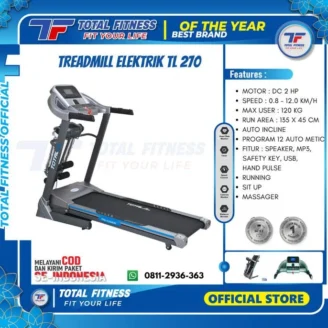 Treadmill elektrik TL-270 total health gym