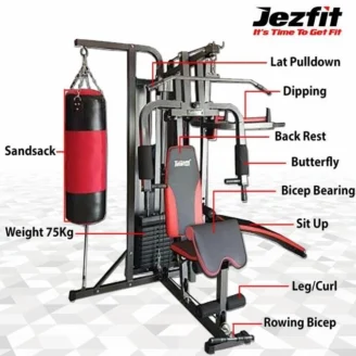 Jezfit Alat fitness Homegym 3 sisi Plus Samsak Alat angkat beban