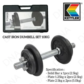 Barbel / Dumbell Set Cast Iron 10KG (w/ Hardcase) KETTLER - ORIGINAL