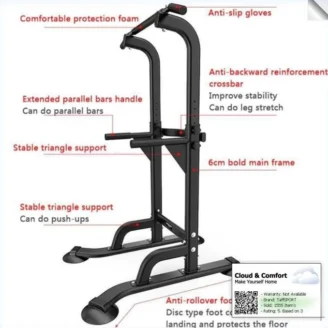 TaffSPORT Alat Fitness Horizonal Bar Multifunctional Pull Up - 4001F