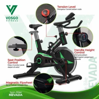 Alat Fitness Sepeda Statis Spin Bike Nevada Vosgo Garansi Resmi