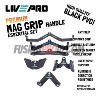 MAG Power Grip Set Handle Bar Cable Attachment Gym Fitness Livepro