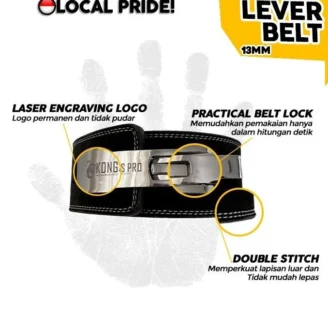 Kongs Pro Lever Belt 13mm Genuine Nubuck Leather - IPF Specification